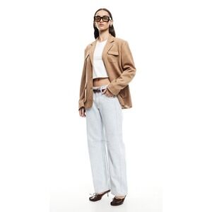 LIONESS Renacida Wide Leg Light Wash Blue Denim Jeans Size XXS Y2K‎ Preppy